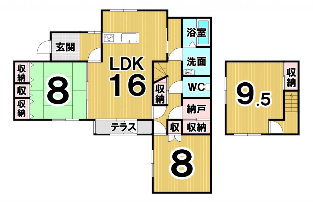 池田町字旭町６丁目　中古戸建 間取り