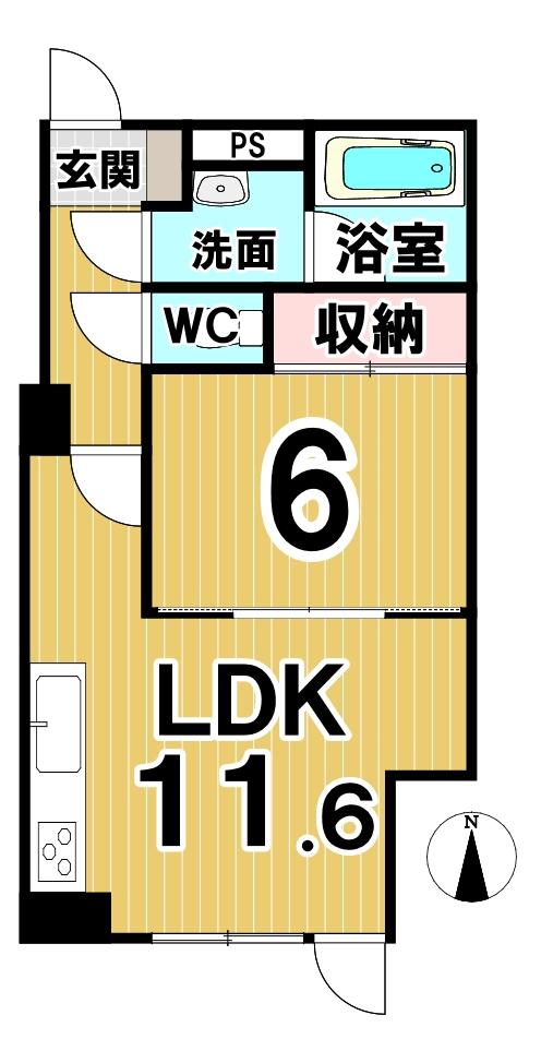 【価格改定】クラックスコーポ　205号室 間取り