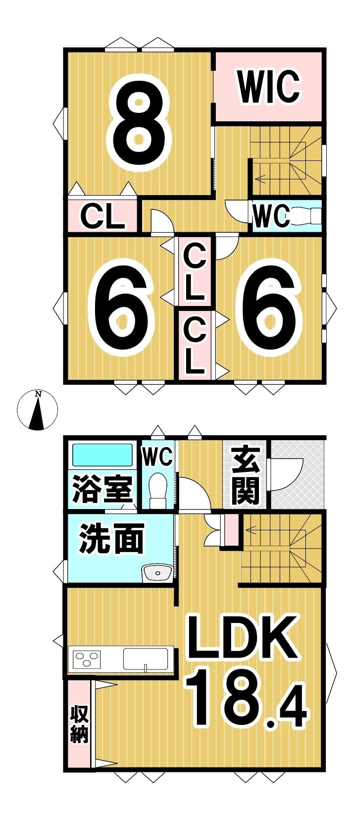 【写真追加】西８条南２丁目　新築戸建 間取り