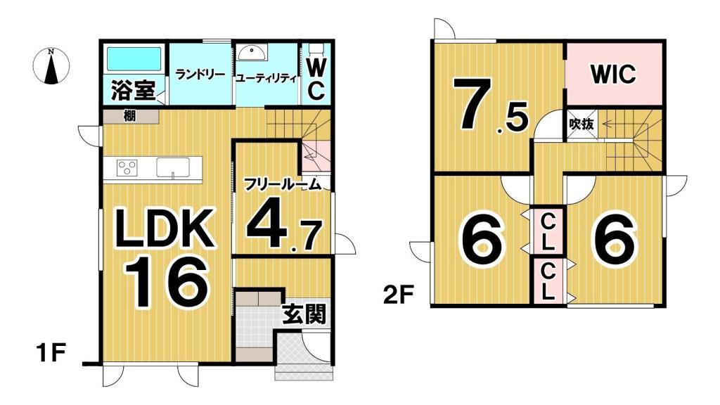 【写真追加】東７条南２３丁目　Ｃ棟　新築戸建 間取り