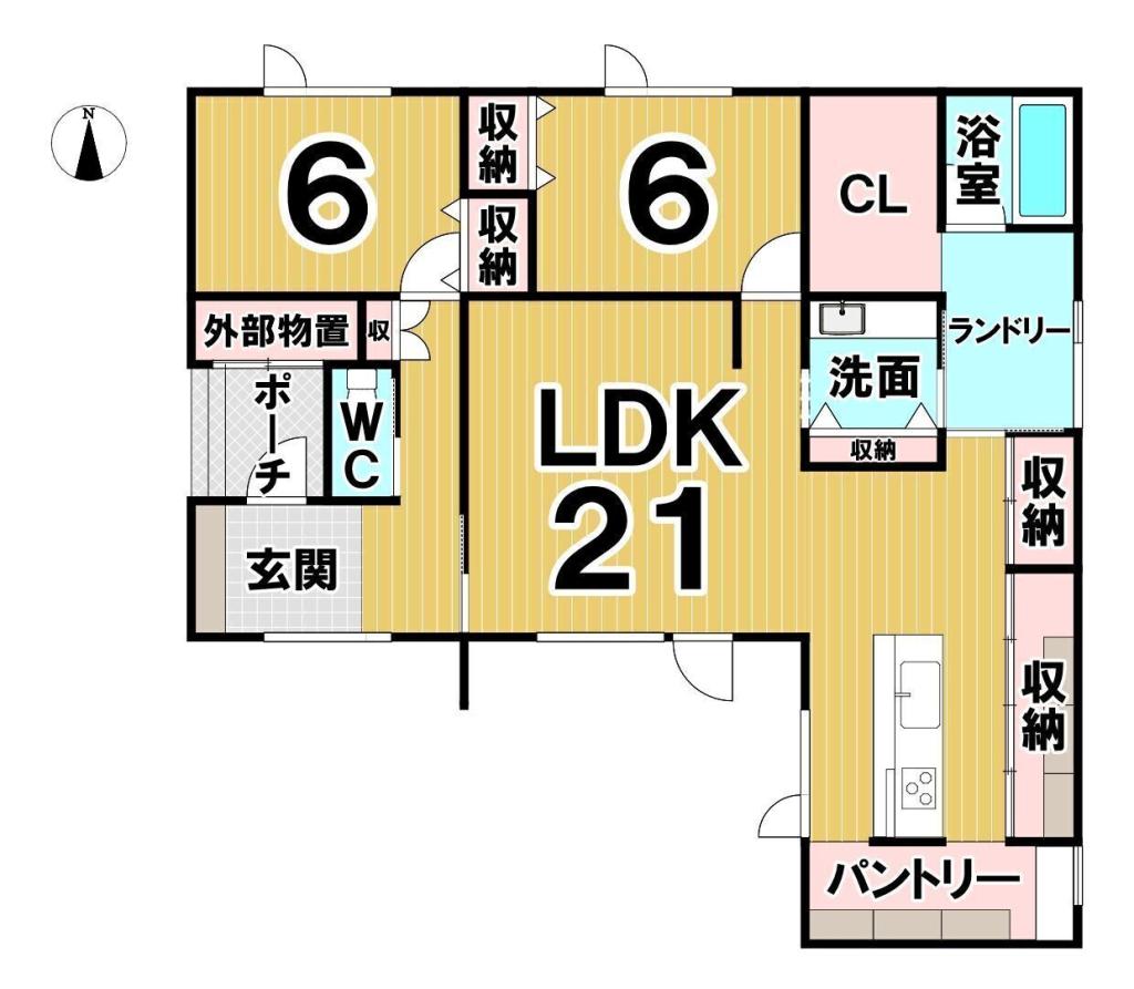 音更町柳町北区　新築戸建 間取り