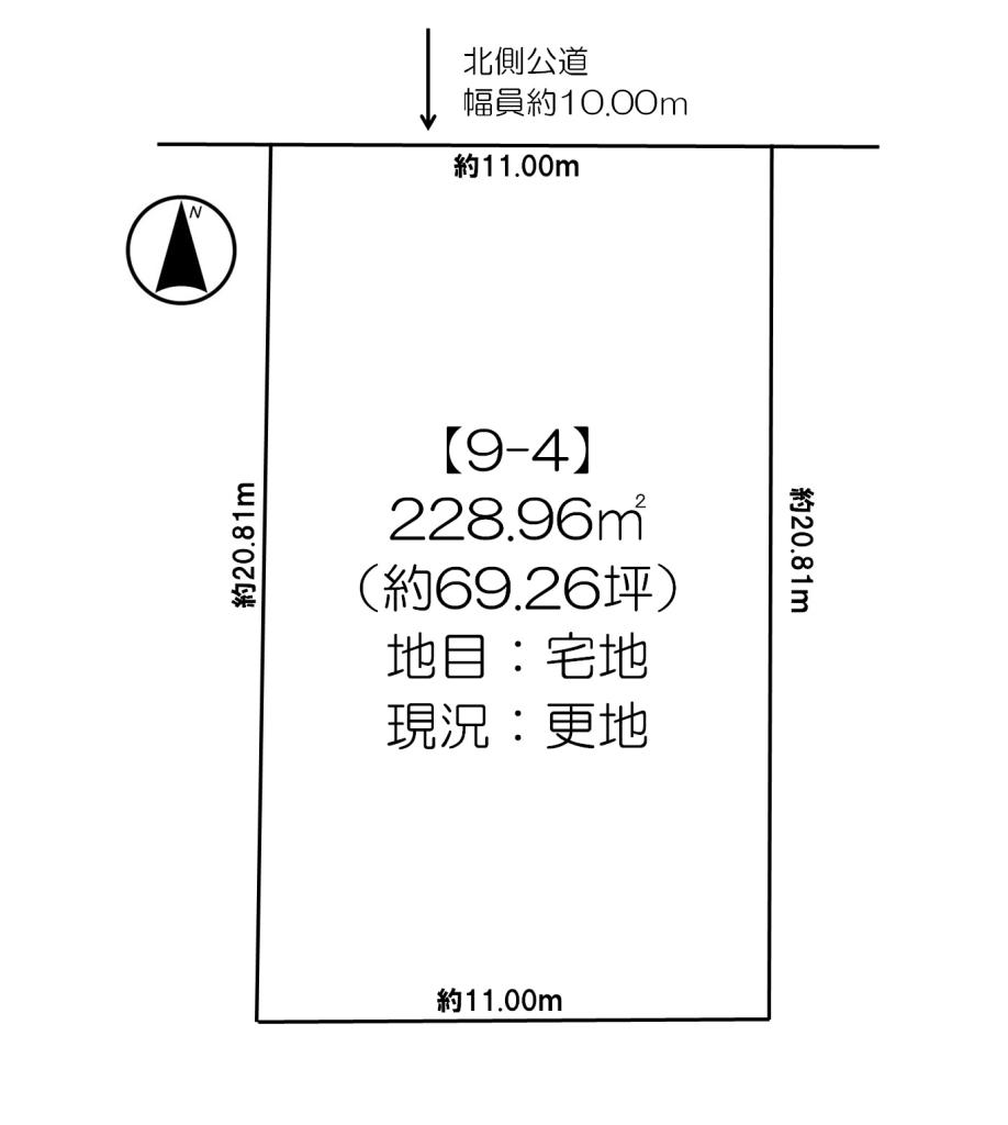 東７条南１９丁目　売土地 間取り