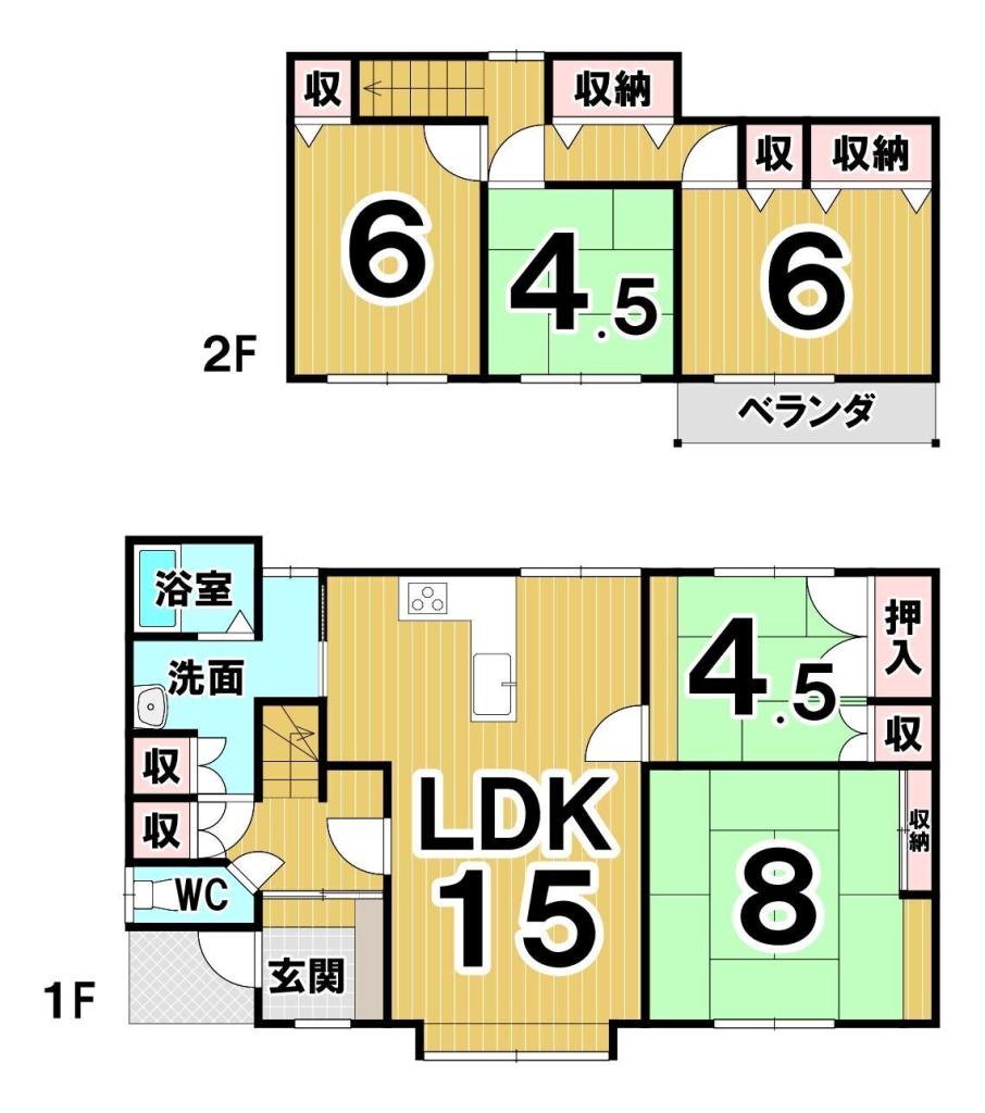 池田町旭町２丁目　中古戸建 間取り