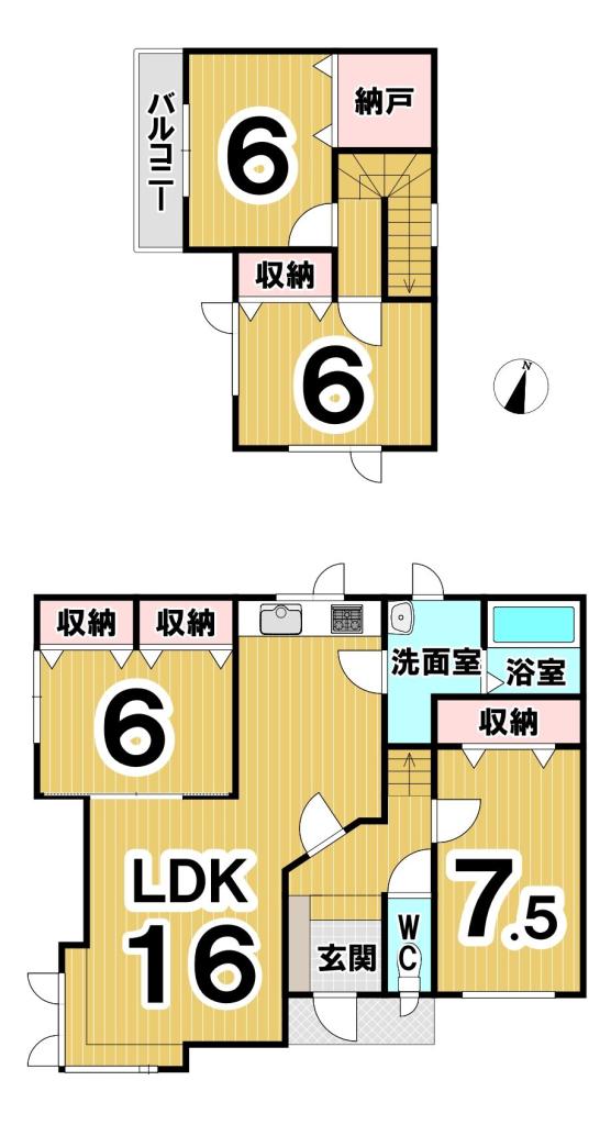 音更町緑陽台南区　中古戸建 間取り