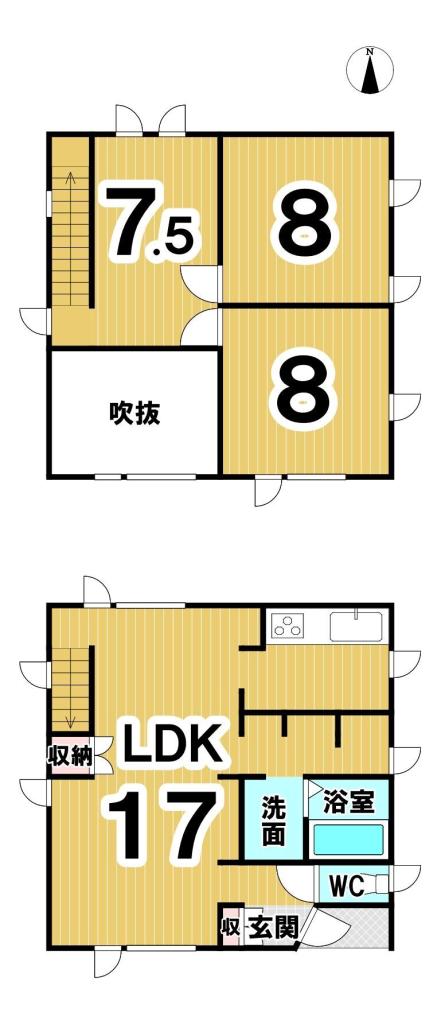 音更町中鈴蘭南１丁目　中古戸建 間取り