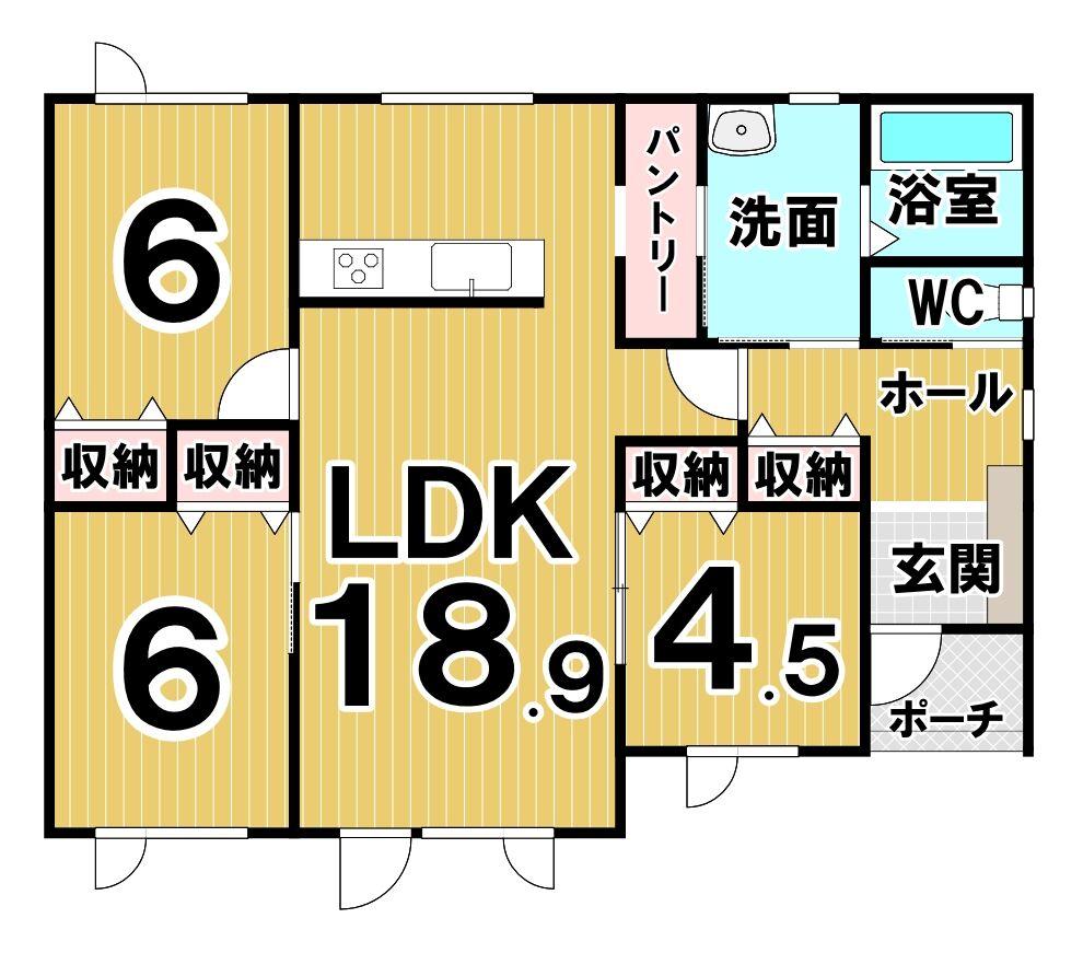 西１３条南３丁目　新築戸建 間取り