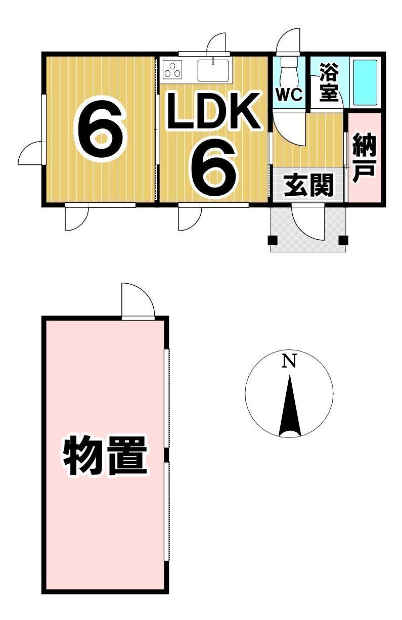 西１８条南２丁目　中古平家 間取り
