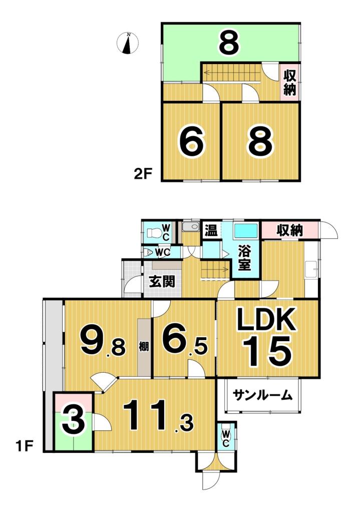 西１０条南２９丁目　住宅付き店舗 間取り