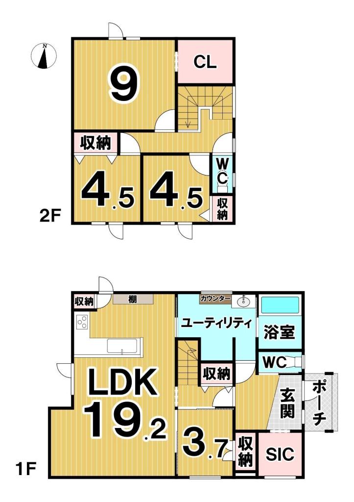 音更町柳町北区　築浅戸建 間取り
